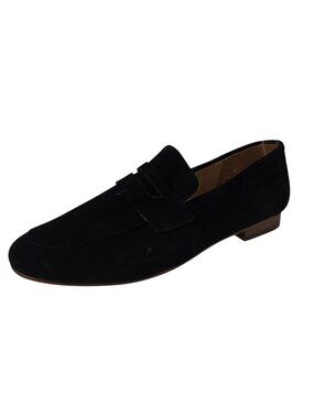 Quince Suede Penny Loafers Womens 7 Black Driving Shoes Workwear Casual